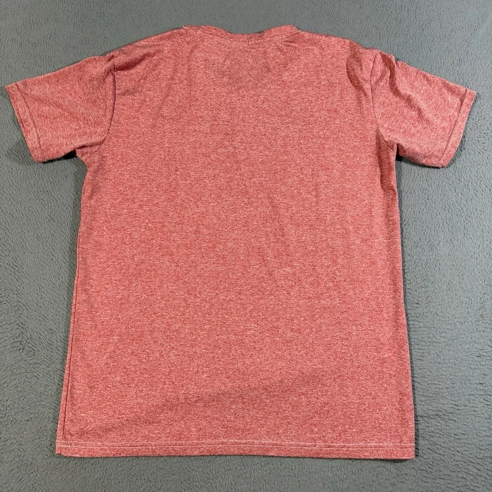 Nike‎ Running Shirt Mens Large Heather Red Dri Fit Short Sleeve Athletic Top